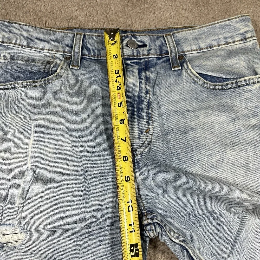 Levis 511 Slim Fit Mens Jeans 32x36 True Fit32x35 Light Wash Distressed FLEX NWT